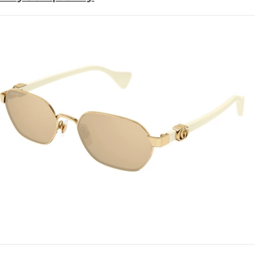 Gucci Gold and Cream Sunglasses